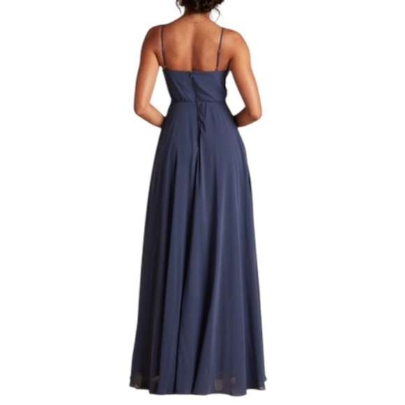 Birdy Grey Kaia Dress Chiffon Bridesmaid Prom Formal -Slate Blue -Size XXL - NWT - Picture 7 of 12
